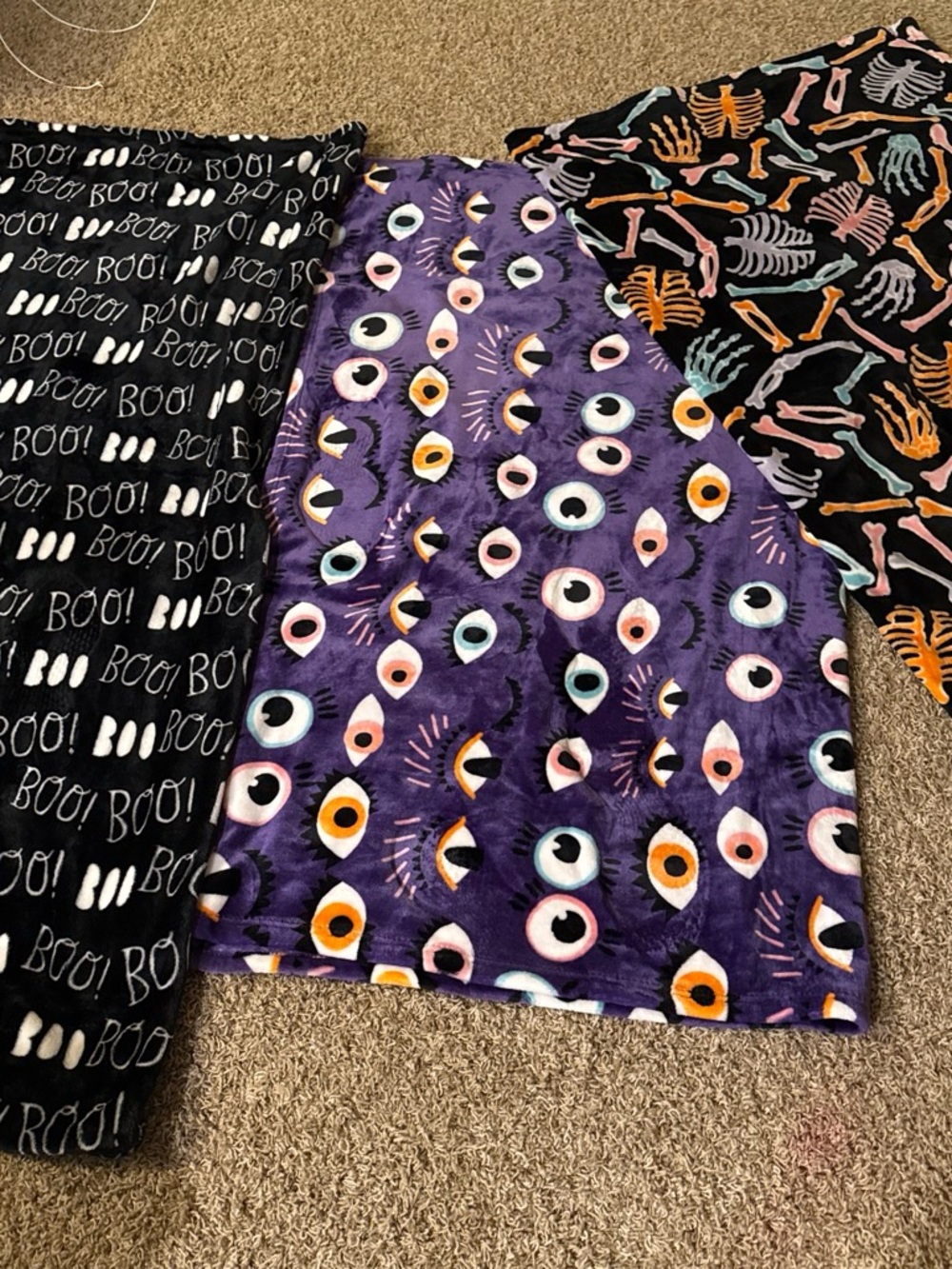 Purple Halloween Kids Costume Cape with Eye Print